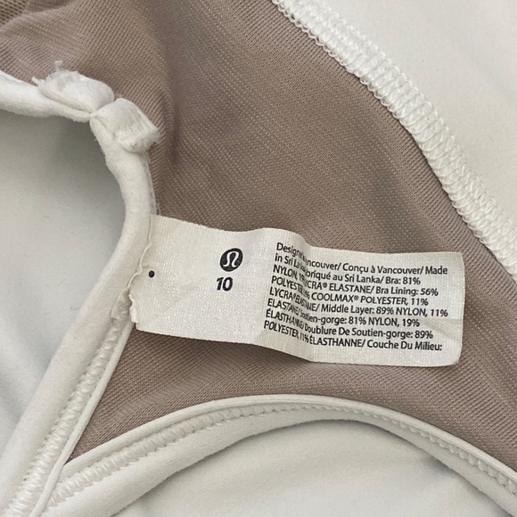 Lululemon Athletica Women's White Align Sweetheart Sports Bra Sz 10 - Picture 6 of 6